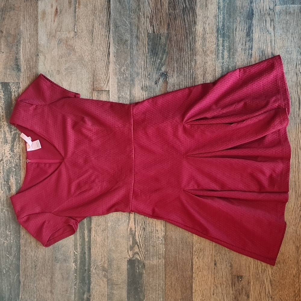 Red Mini Dress with Golden Bow Belt